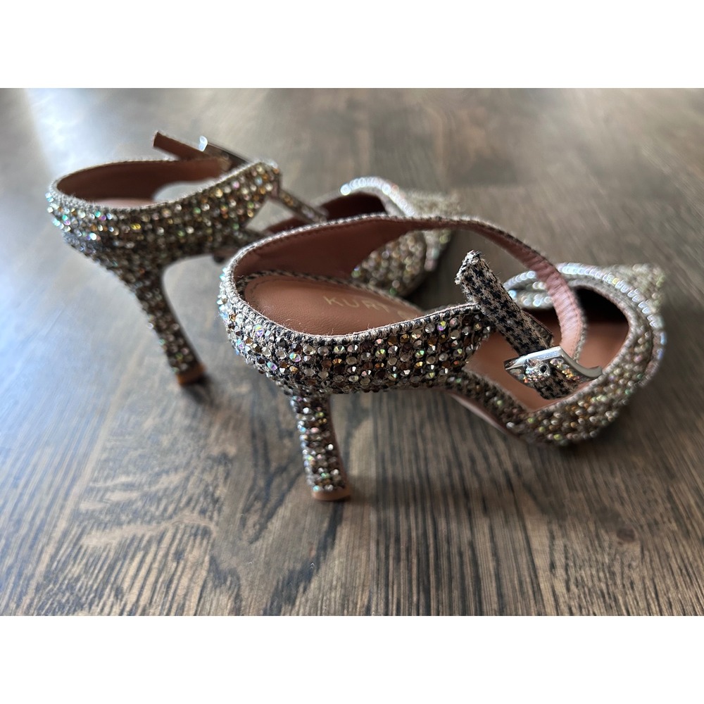 Kurt Geiger London Bond Crystal Embellished d'Orsay Pumps Size 5.5 Heels EU 35.5 - Picture 3 of 8